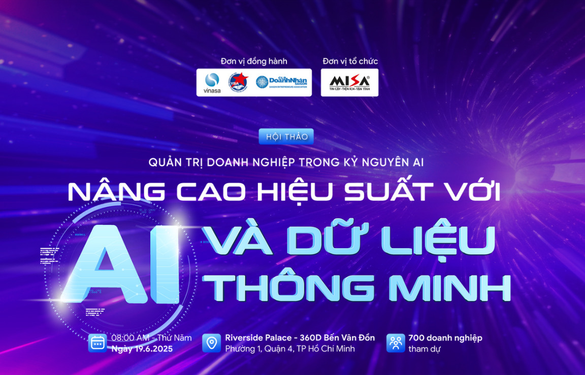 Hội thảo Quản trị doanh nghiệp trong kỷ nguyên AI: Nâng cao hiệu suất với AI và dữ liệu thông minh