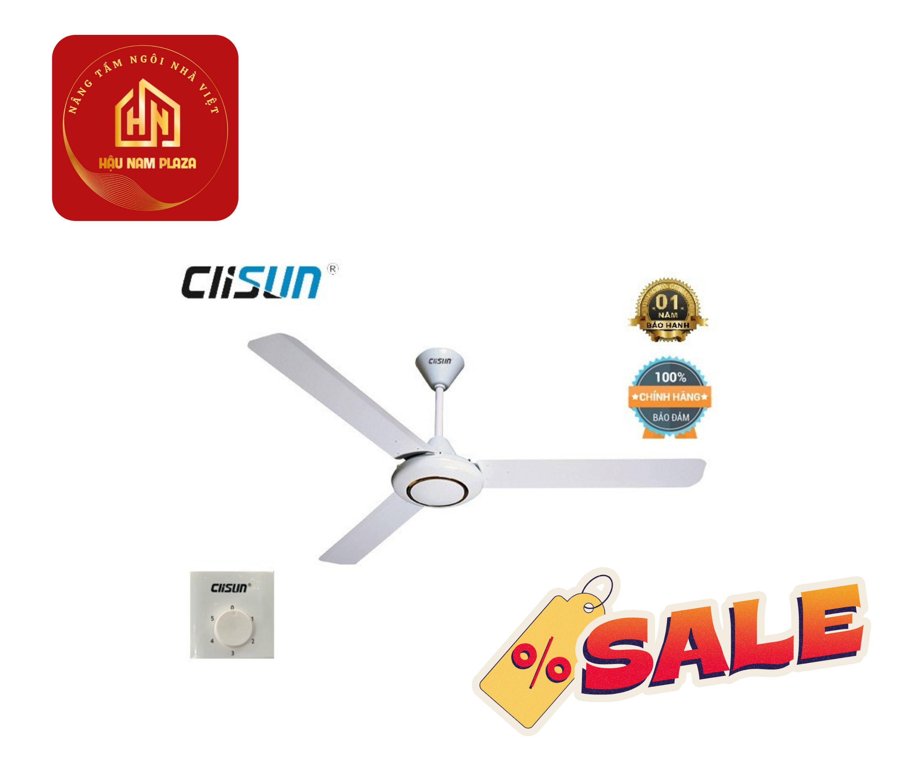 Quạt trần 3C-02 TRẮNG 