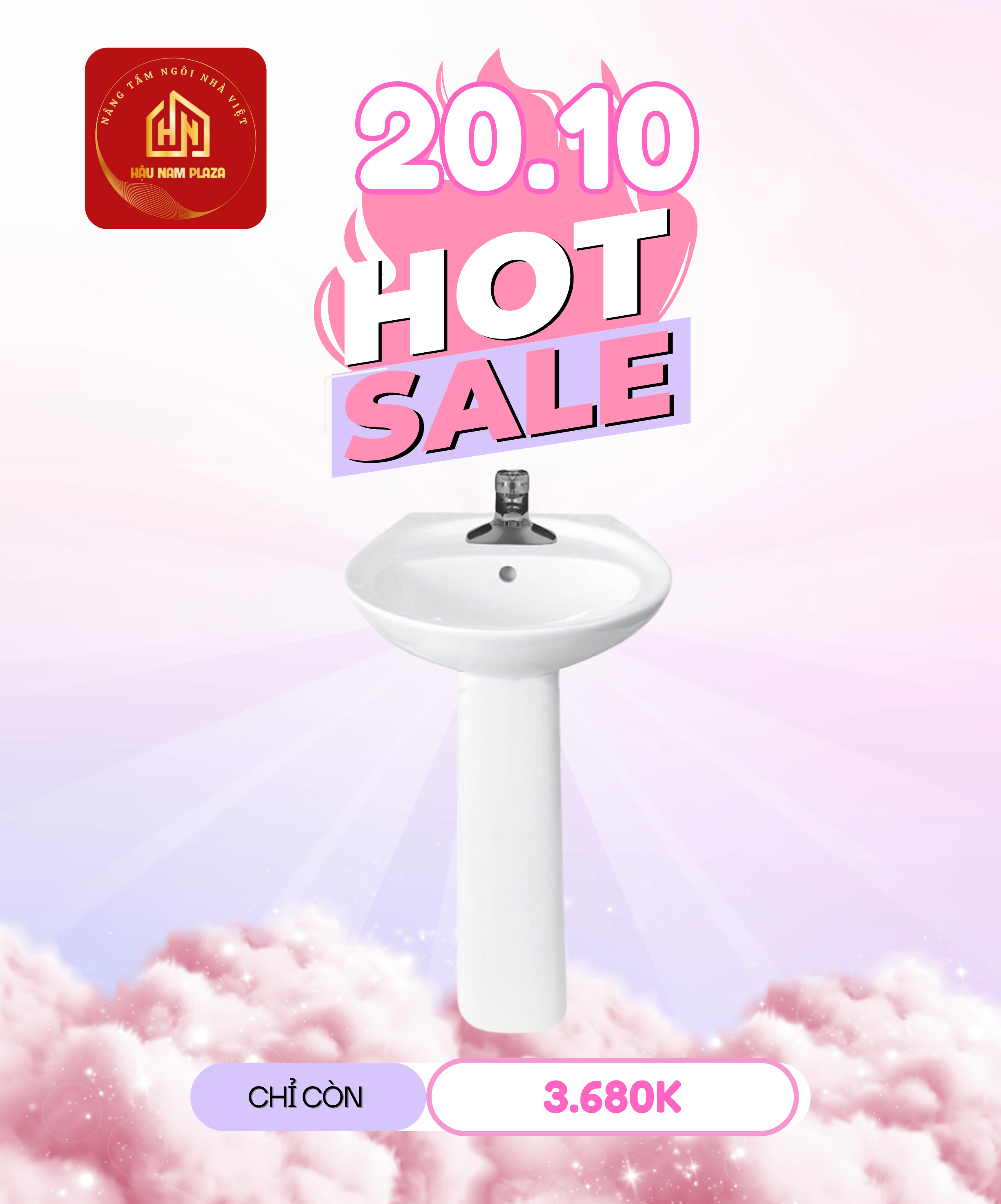 Chậu rửa mặt HC 1 Lỗ