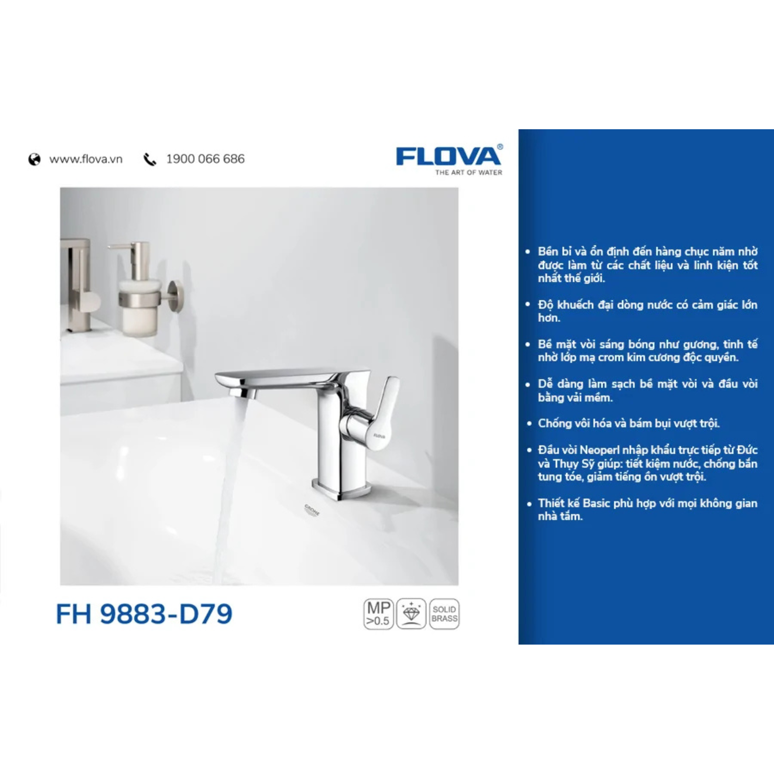 Vòi Lavabo gắn chậu FH 9883-D79