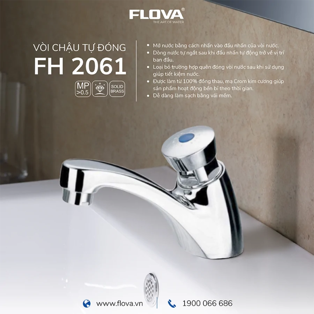 Vòi chậu tự đóng FH 2061