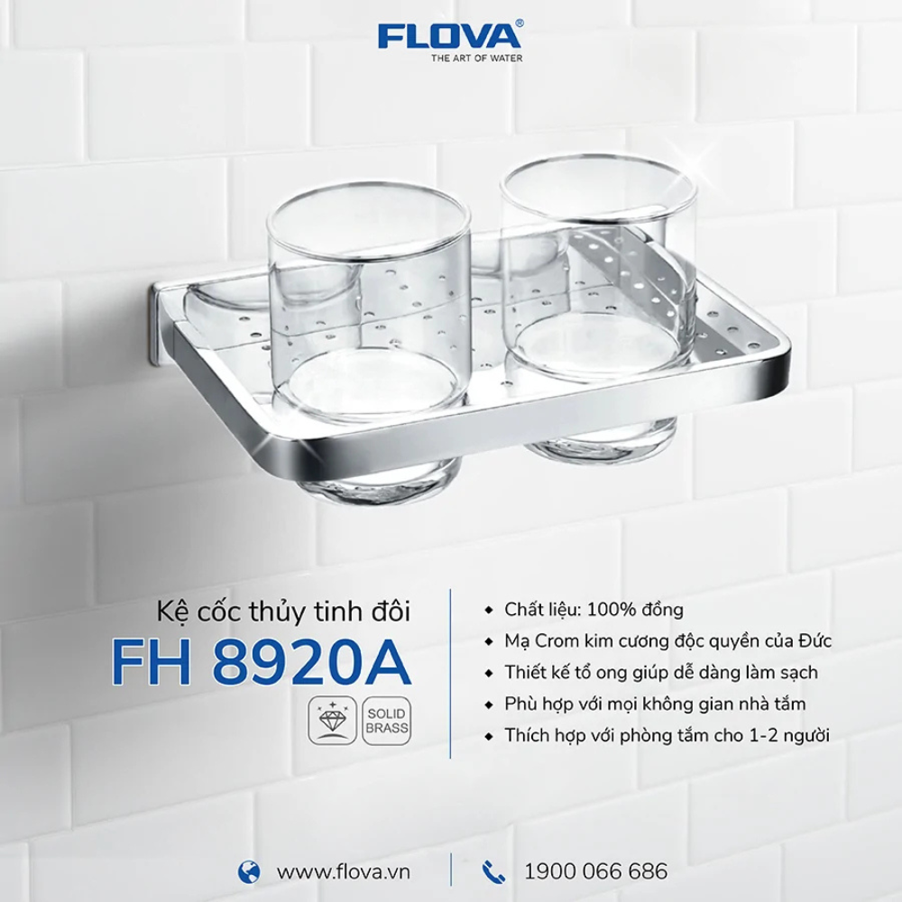 Kệ cốc thủy tinh đôi FH 8920A