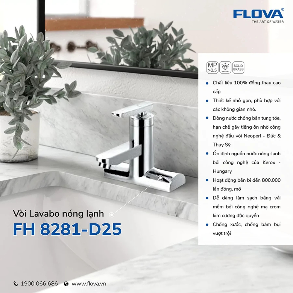 Vòi Lavabo nóng lạnh FH 8281-D25