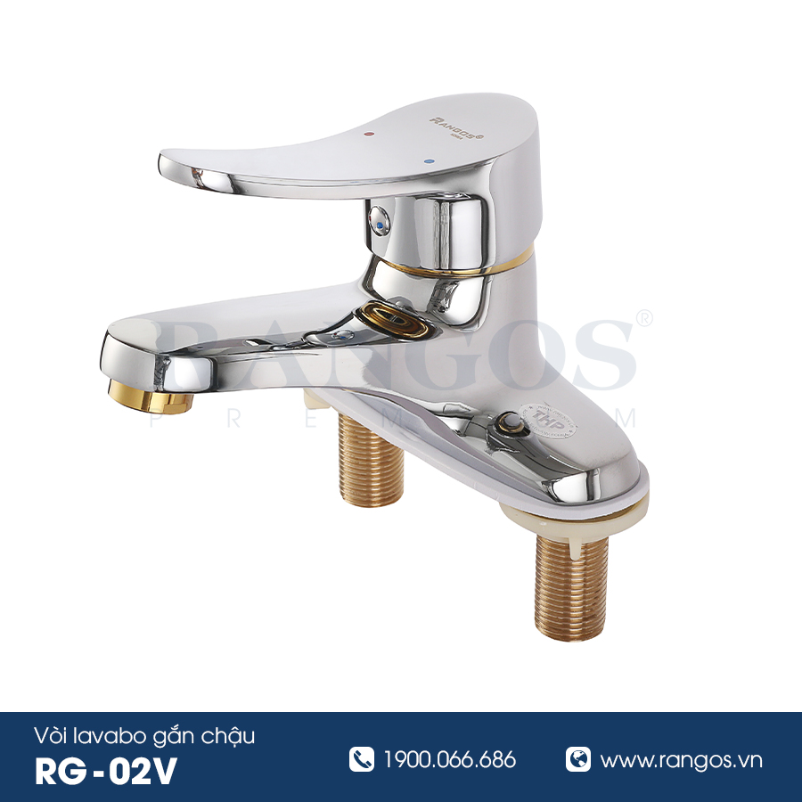Bộ vòi lavabo gắn chậu Rangos RG-02V