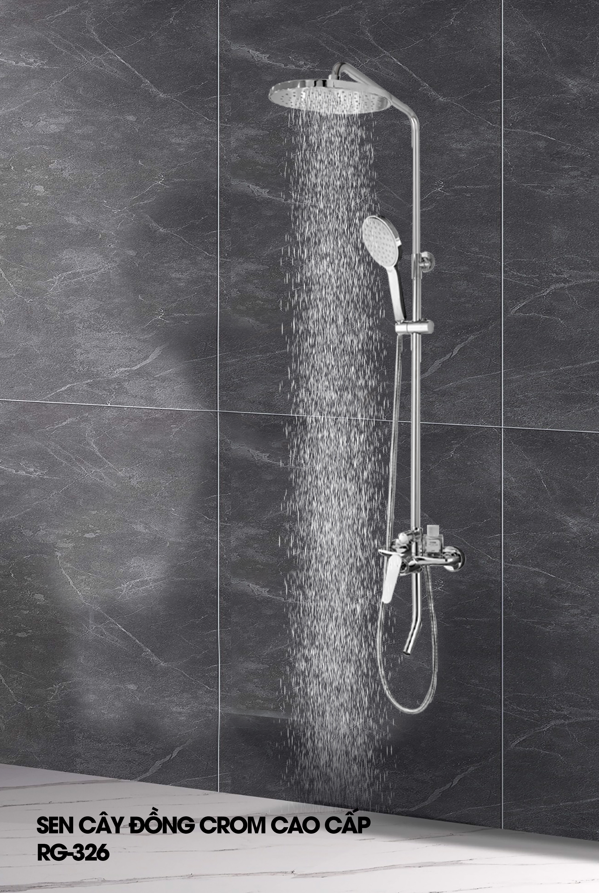 Sen cây đồng mạ crom cao cấp Rangos RG-326