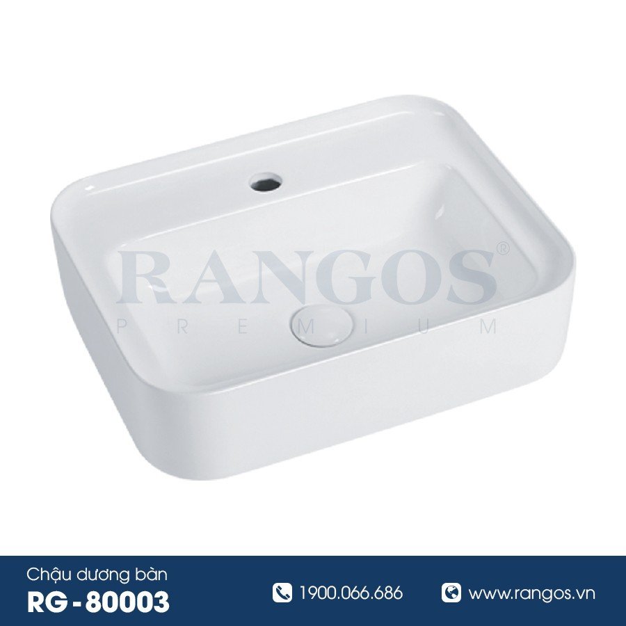 Chậu rửa lavabo đặt bàn Rangos RG-80003