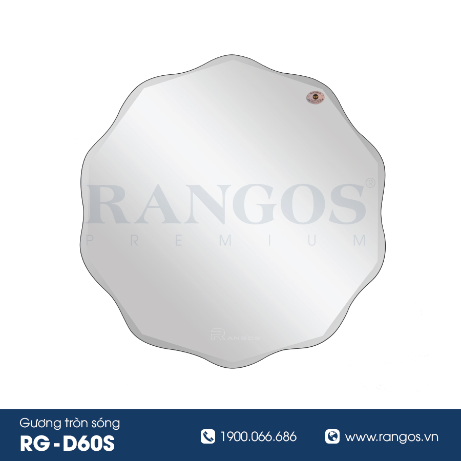 Gương tròn viền sóng Rangos RG-D60S