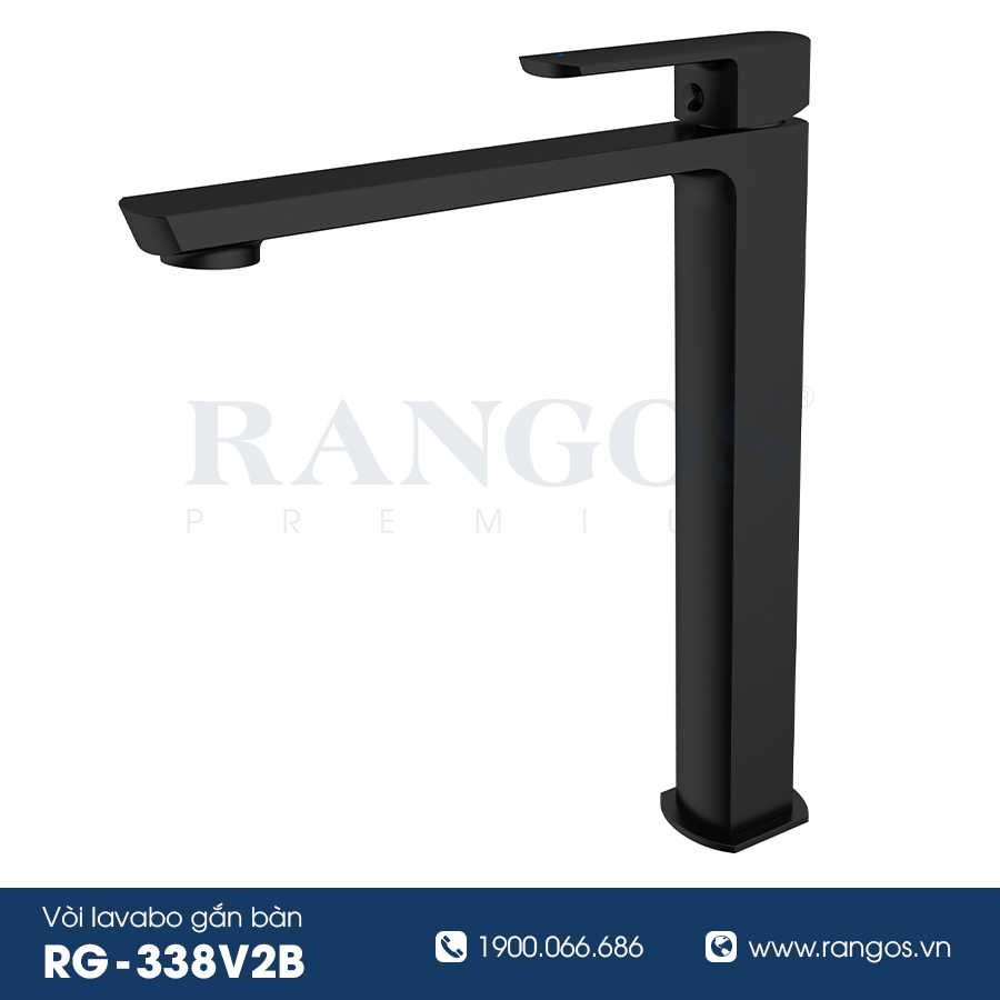 Bộ vòi lavabo gắn bàn Rangos RG-338V2B