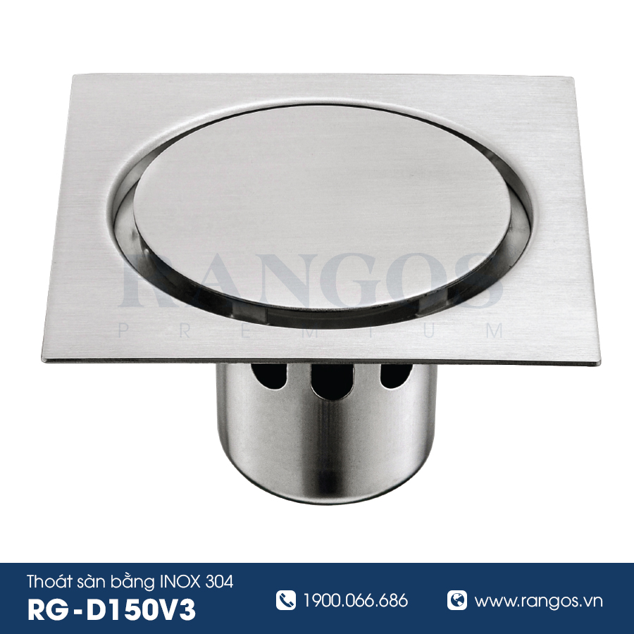 Thoát sàn nhà tắm cao cấp INOX 304 RG-D150V3