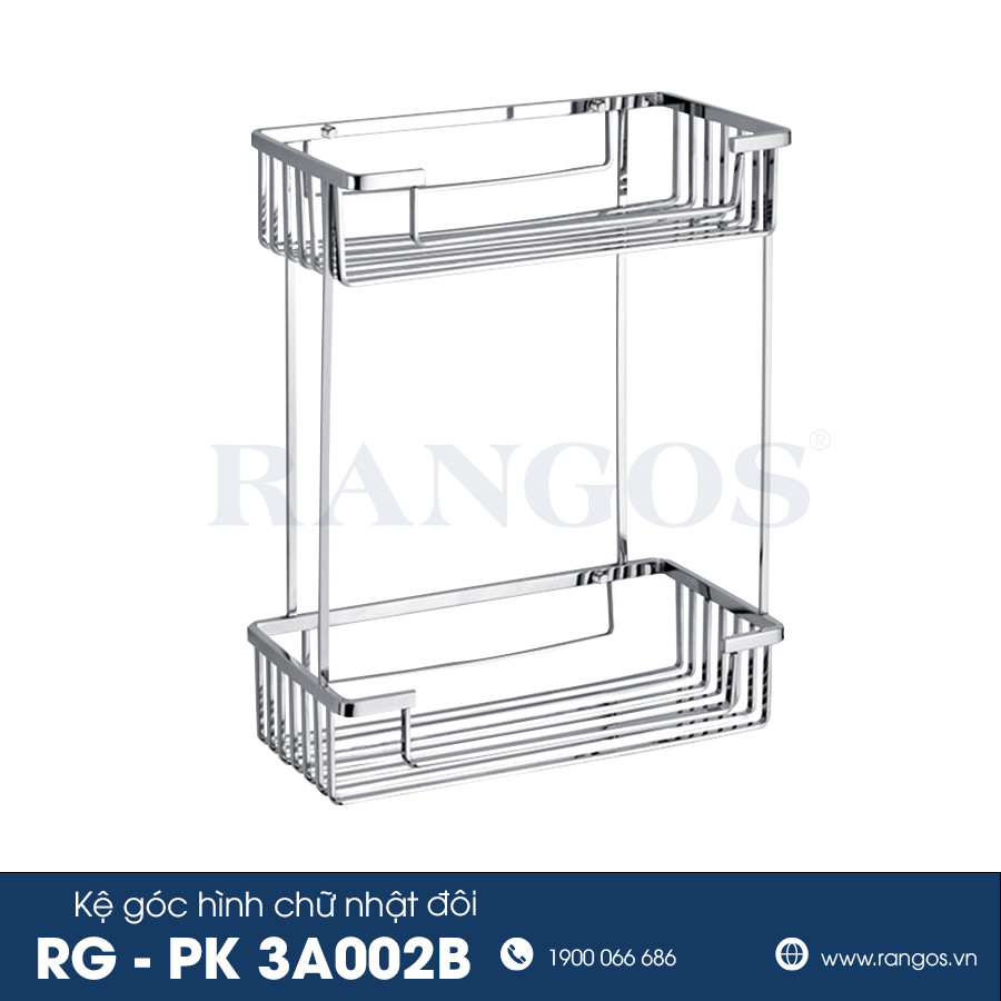 Kệ góc chữ nhật đôi RANGOS RG-PK3A002B