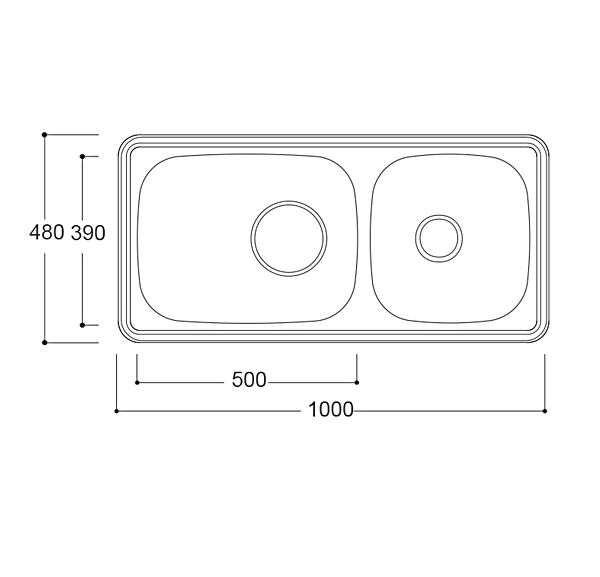 Chậu rửa Inox AM1000