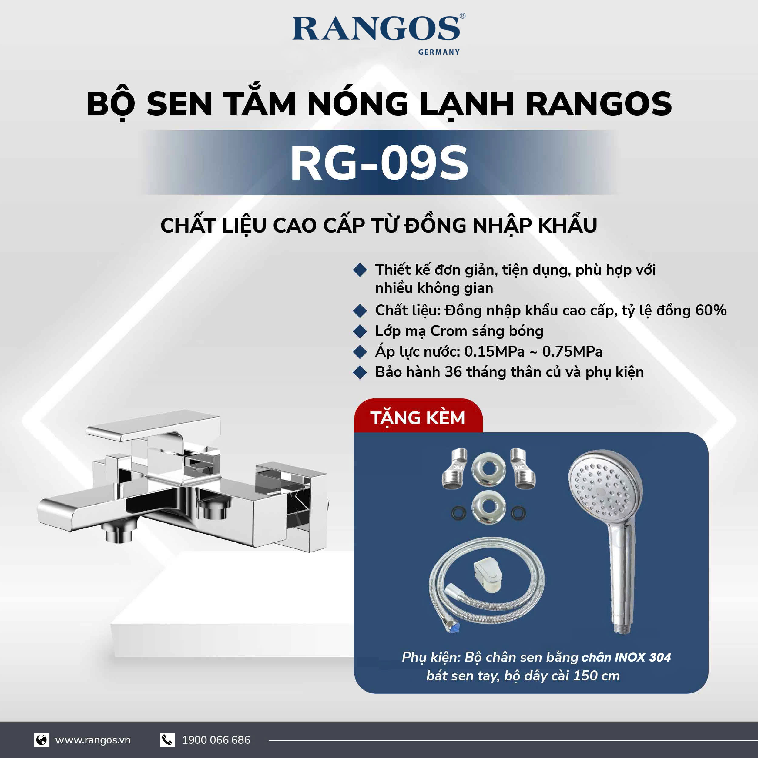 Bộ sen tắm nóng lạnh RG-09S