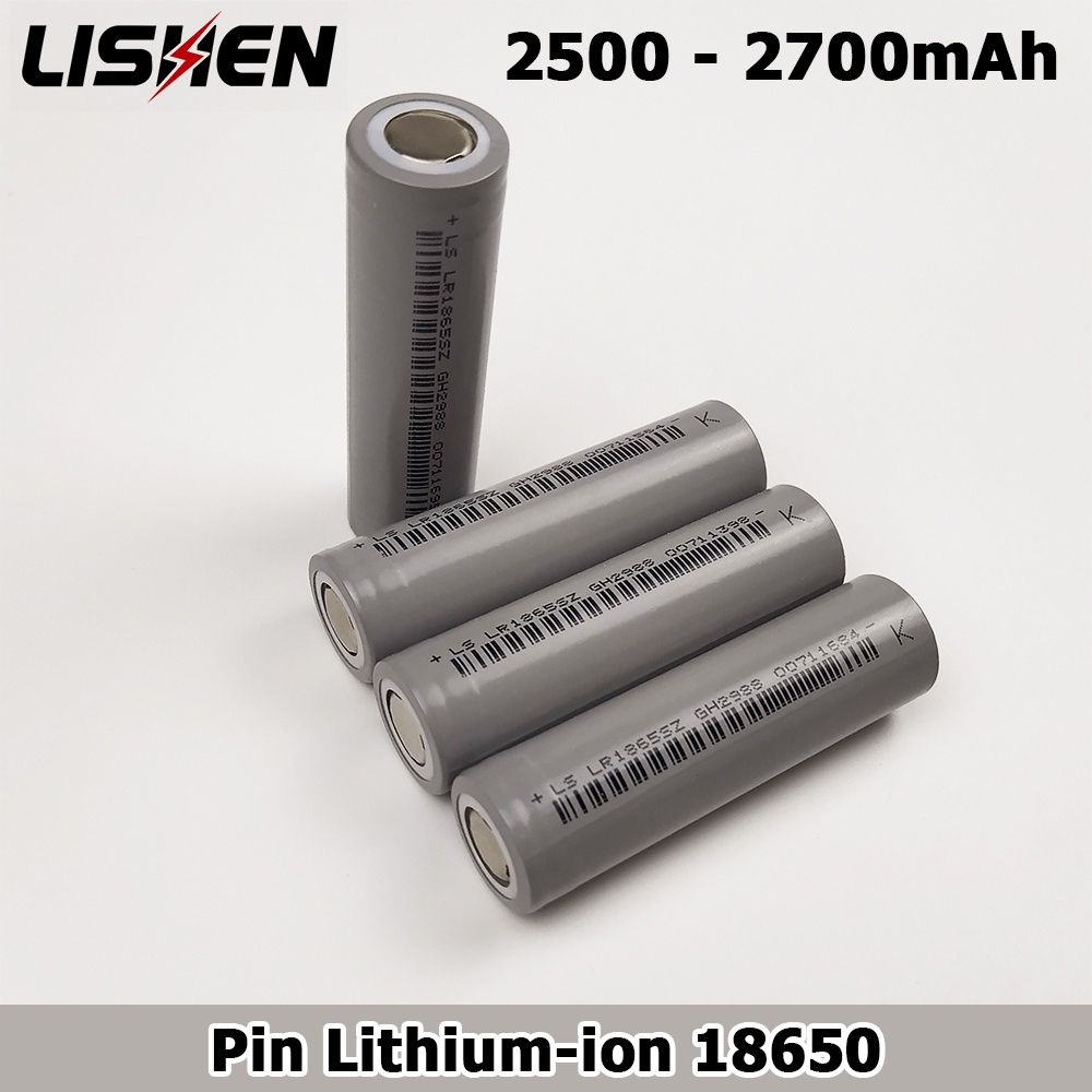 COMBO 2 Cell Pin Ls Lishen xám 2600mAh, Dòng xả cao 10A - Cell 18650 2600mah - Pin 18650_Bao tes dung lượng