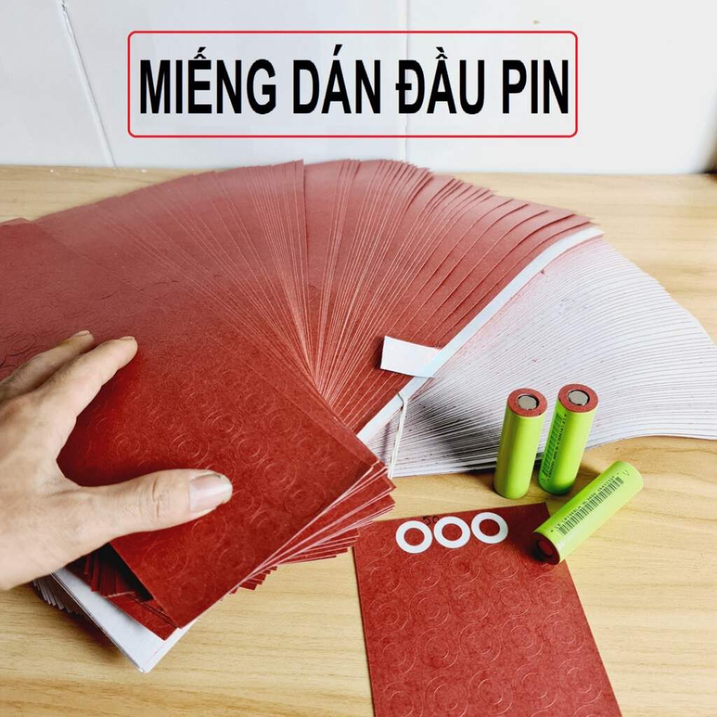 Miếng đệm dán cách điện cách nhiệt pin 18650 - Giấy Dùng dán bảo vệ chống chập chạm cực dương pin 18650