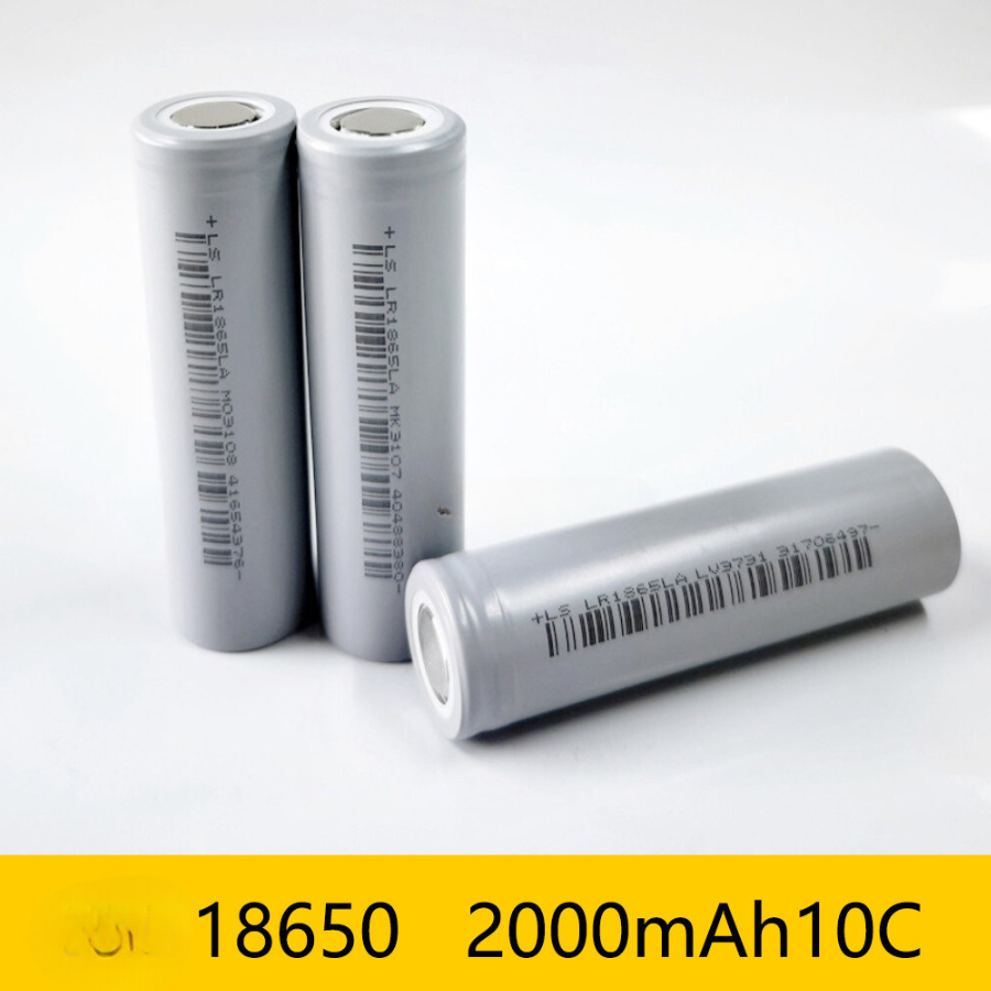 Cell Pin 18650 Lishen Xám 2000-2200mAh dòng xả cao 10C~20A (Chính Hãng Lishen) Hàng mới 100%~Pin xả cao - Nội trở thấp