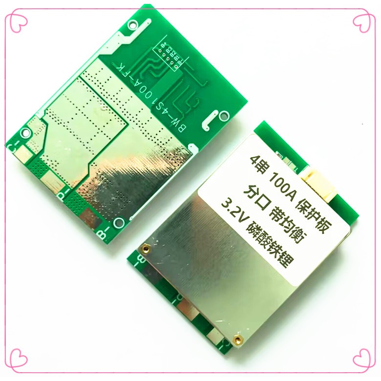 Mạch Bảo Vệ BMS Cho Pin Sắt LiFePO4 3.2V 4S 100A (HX-4S-F100A) - Hệ 4 Cell Nối Tiếp