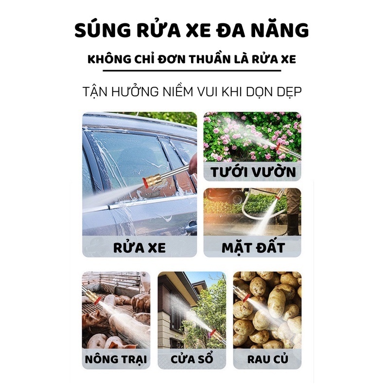 Máy rửa xe cầm tay không dây mini,máy xịt rửa xe caoo áp dùng pin áp lực cao dùng cho ô tô xe máy xa đạp tưới cây rửa điề