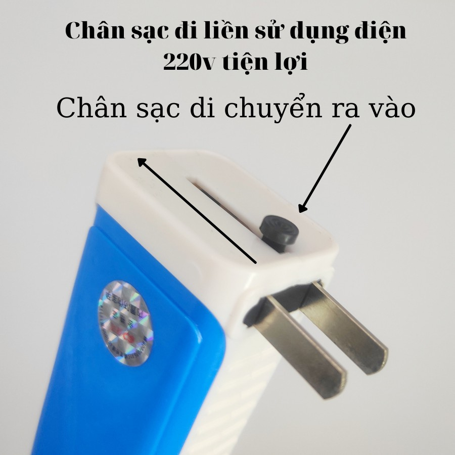 Đèn Pin Sạc Tích Điện 2 trong 1 SUNTEK KM-8796 - Công suất 5W | 1000Lumen siêu sáng | Chiếu sáng 6 giờ - Hàng Chính Hãng