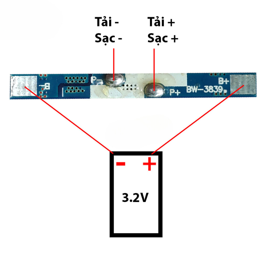 Mạch Sạc Và Bảo Vệ Pin 32650 1S-3,2V/1.5A/2.5A/3A/4A/5A/6A