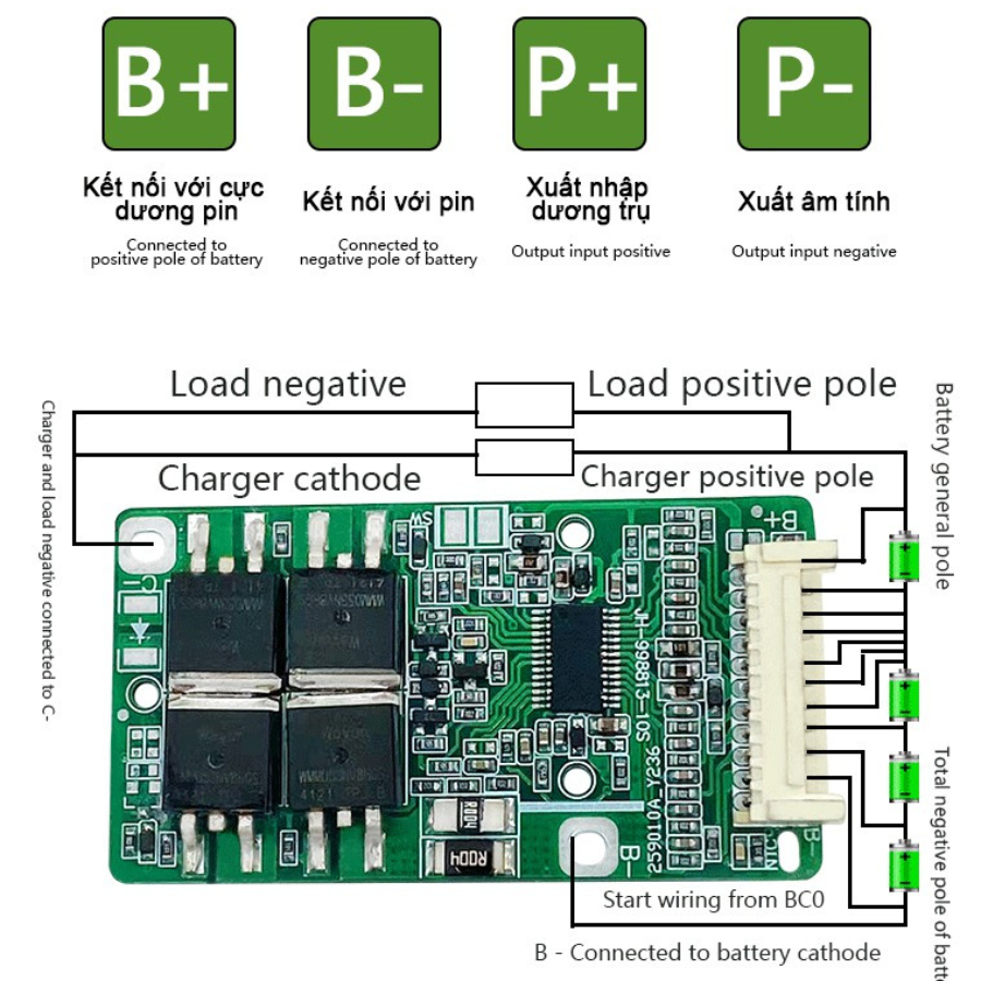 Bảng Mạch 10S 36V BMS 3,7V Polymer Pin Ban Bảo Vệ Phụ Kiện Pin Bảo Vệ Cân Bằng Pin Sạc Xả Pin