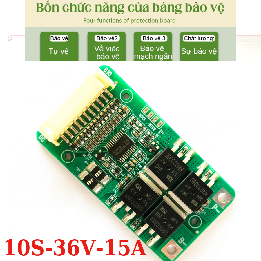 Bảng Mạch 10S 36V BMS 3,7V Polymer Pin Ban Bảo Vệ Phụ Kiện Pin Bảo Vệ Cân Bằng Pin Sạc Xả Pin