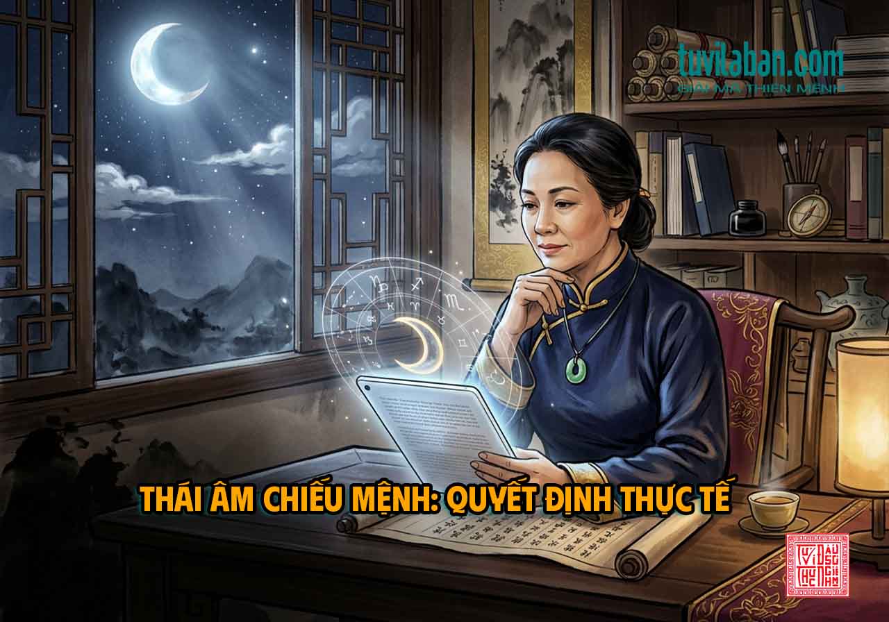 Hình ảnh minh họa: Ví Dụ Lá Số Thực Tế — THÁI ÂM Trong Hoàn Cảnh Cụ Thể