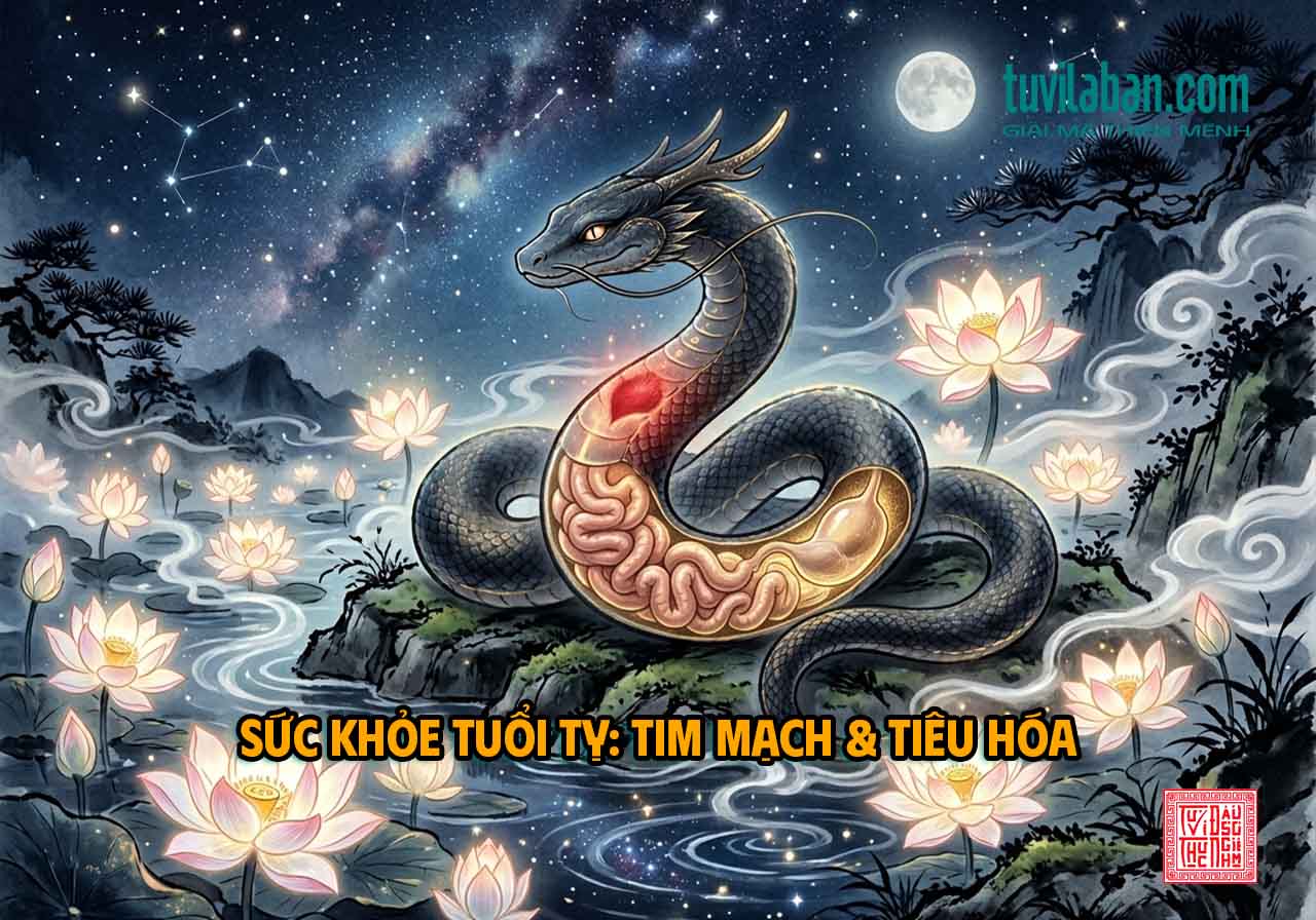 Hình ảnh minh họa: Sức Khỏe Tuổi Tỵ Năm 2026 — Tim Mạch Và Tiêu Hóa