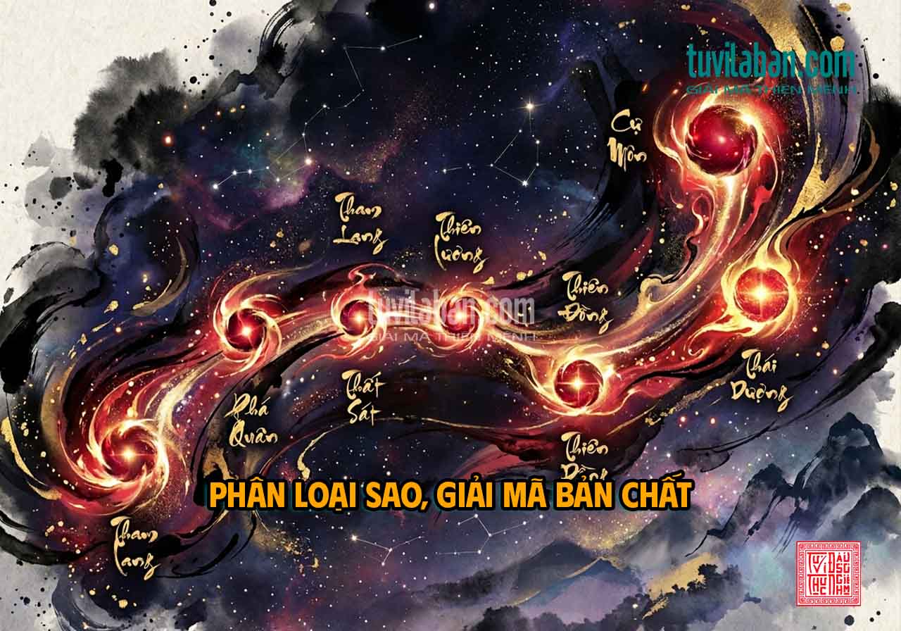 Hình ảnh minh họa: Các Chính Tinh Thuộc Chòm Sao Nam Đẩu (Cự Nhật Đồng Lương Sát Phá Tham
