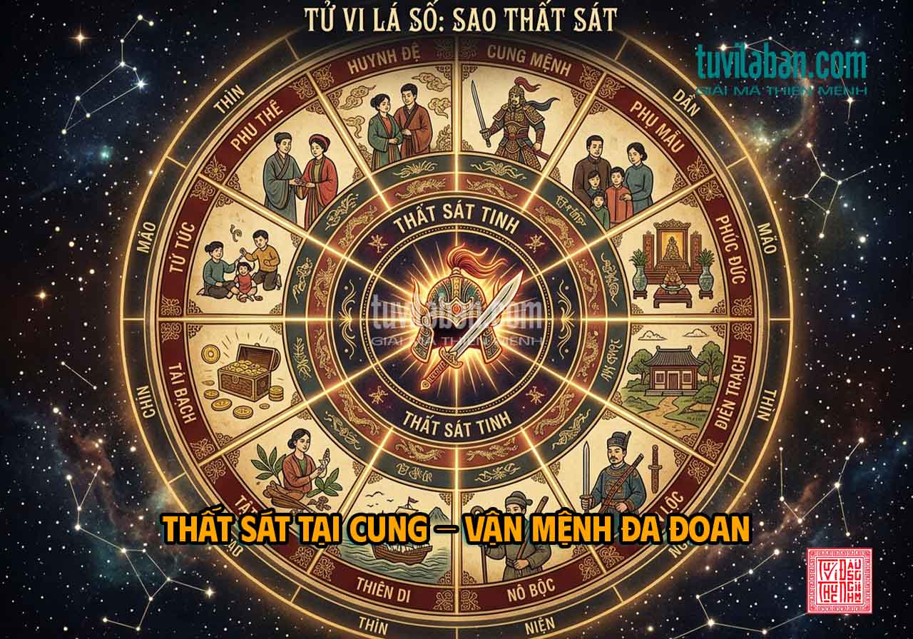 Hình ảnh minh họa: THẤT SÁT Đóng Tại Từng Cung — Biểu Hiện Có Điều Kiện