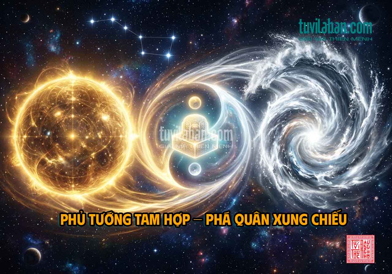 Hình ảnh minh họa: THIÊN TƯỚNG GẶP CÁC SAO KHÁC — HỘI, XUNG, ĐỒNG CUNG