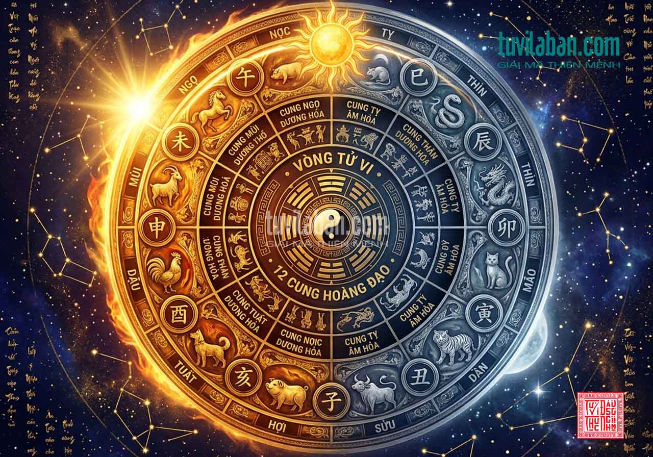 Hình ảnh minh họa: THÁI DƯƠNG Đóng Tại Từng Cung — Biểu Hiện Có Điều Kiện