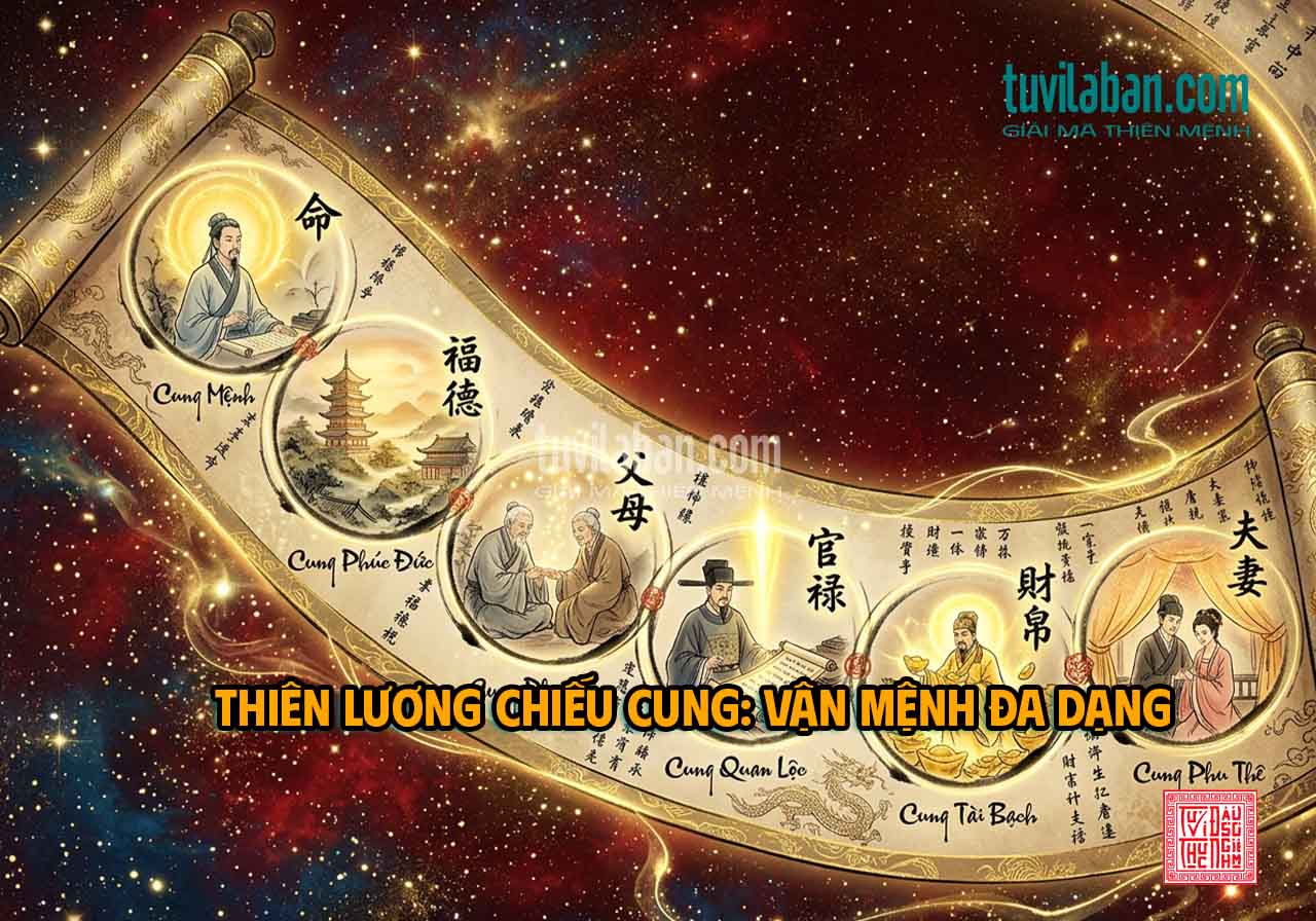 Hình ảnh minh họa: THIÊN LƯƠNG Đóng Tại Từng Cung — Biểu Hiện Có Điều Kiện