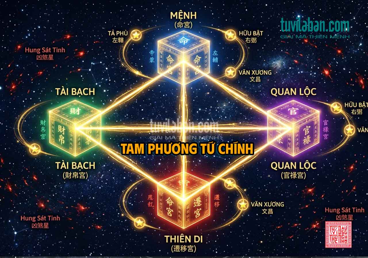 Hình ảnh minh họa: Luận Giải Cung Mệnh Qua Các Yếu Tố Phụ Tinh Và Tam Hợp Chiếu