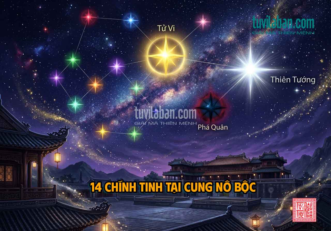 Hình ảnh minh họa: 14 CHÍNH TINH TẠI CUNG NÔ BỘC — LUẬN THEO TỪNG SAO