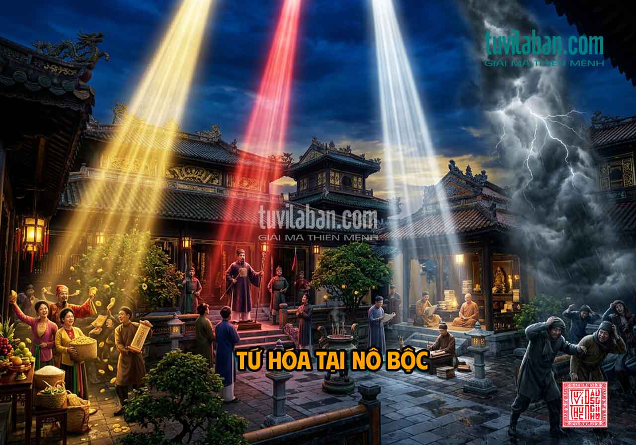 Hình ảnh minh họa: TỨ HÓA TẠI CUNG NÔ BỘC — BẢNG LUẬN ĐẦY ĐỦ