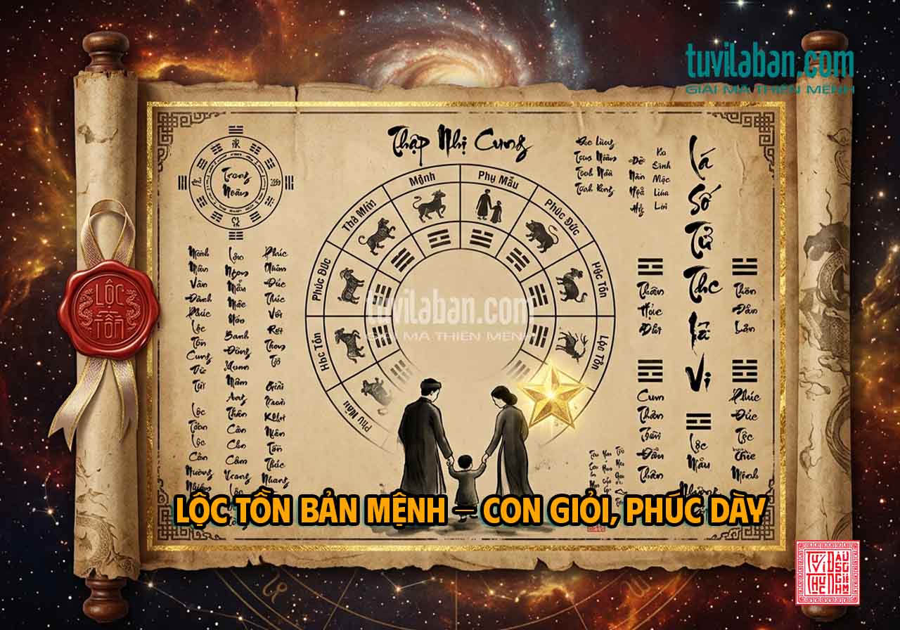Hình ảnh minh họa: LỘC TỒN Bản Mệnh Ở Cung Tử Tức: Nền Tảng Phúc Lộc Con Cháu [Intent: Kn