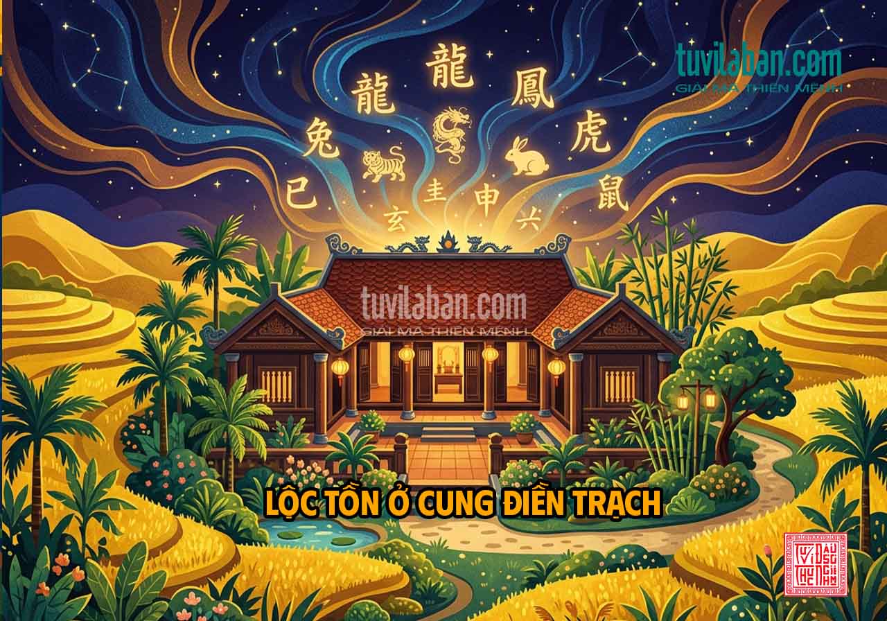 LỘC TỒN Ở Cung Điền Trạch: Bản Mệnh, Lưu Niên và Song Lộc Tụ