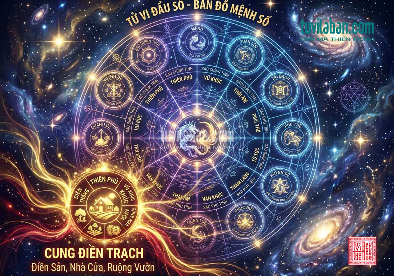 Hình ảnh minh họa: CUNG ĐIỀN TRẠCH TRONG LÁ SỐ TỔNG THỂ — MỘT VÍ DỤ THỰC TẾ