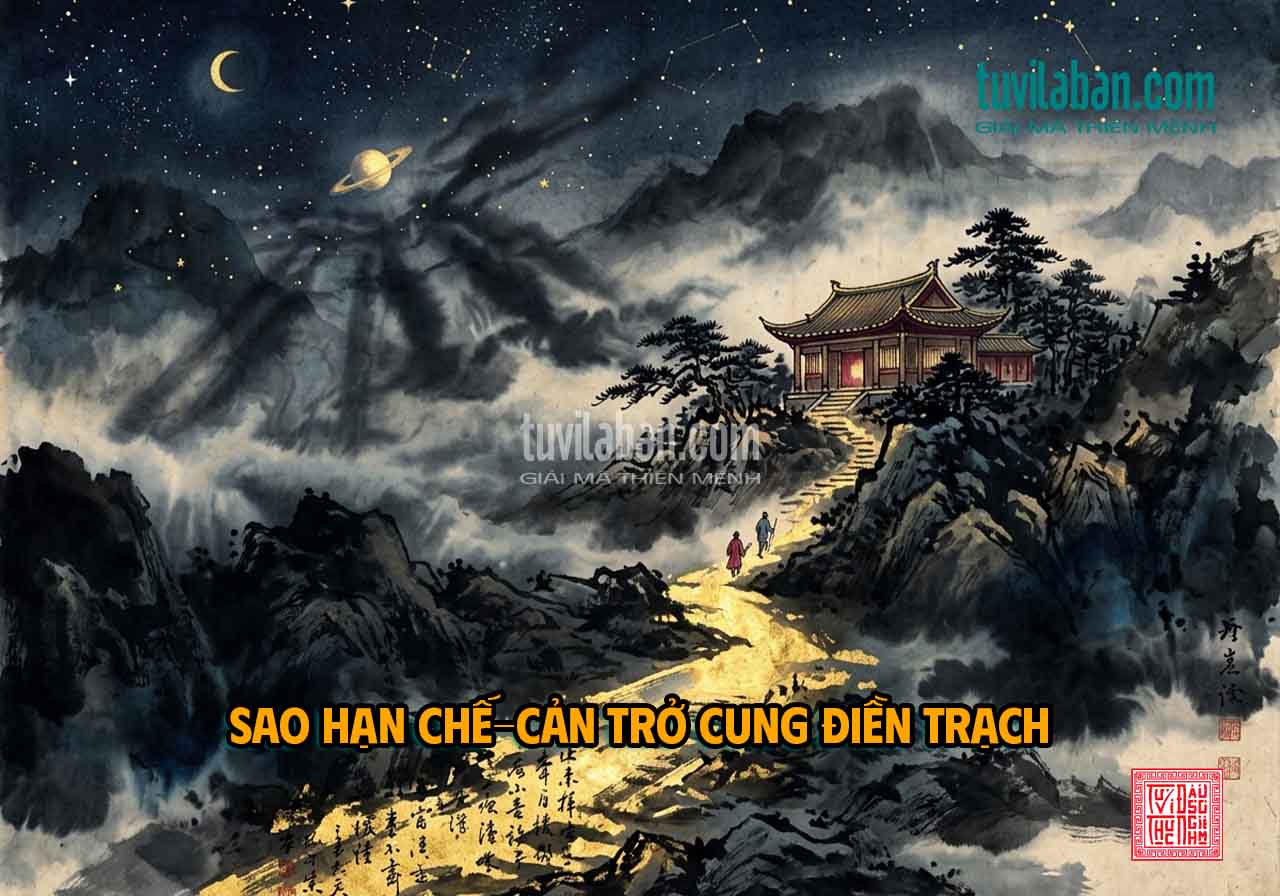 Hình ảnh minh họa: SAO HẠN CHẾ / CẢN TRỞ TẠI CUNG ĐIỀN TRẠCH — CƠ CHẾ & GIẢI PHÁP