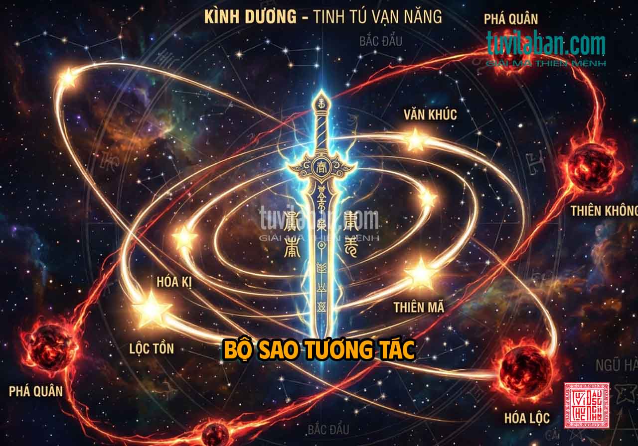 Hình ảnh minh họa: KÌNH DƯƠNG GẶP SAO KHÁC — HỘI, XUNG, ĐỒNG CUNG