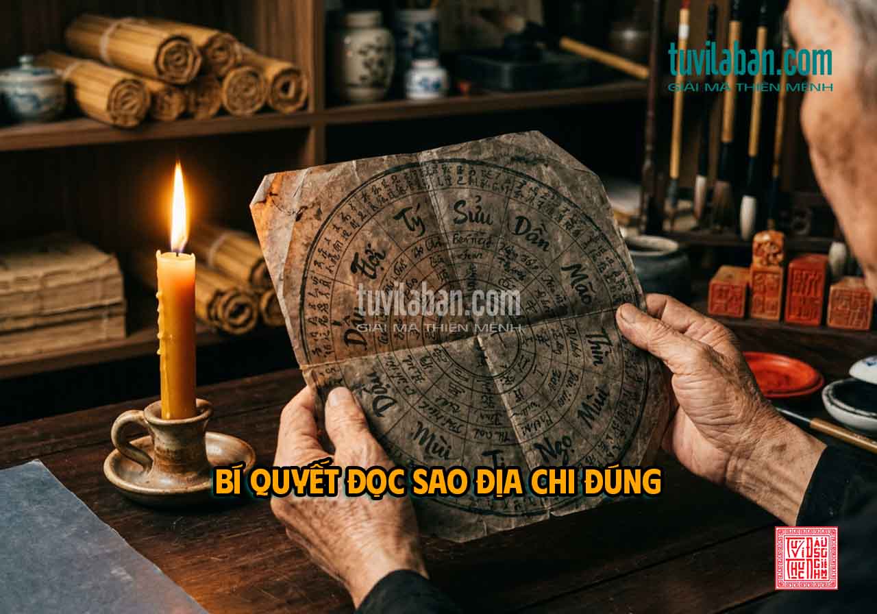 Hình ảnh minh họa: CÁCH ĐỌC VÀ VẬN DỤNG SAO ĐỊA CHI TRONG LUẬN GIẢI LÁ SỐ