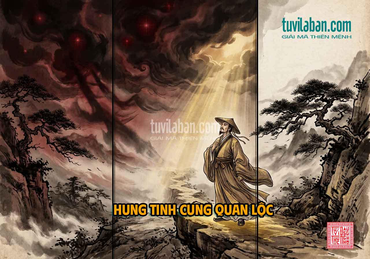 Hình ảnh minh họa: Sao Hung Tinh / Hạn Chế Tại Cung Quan Lộc — Cơ Chế & Giải Pháp
