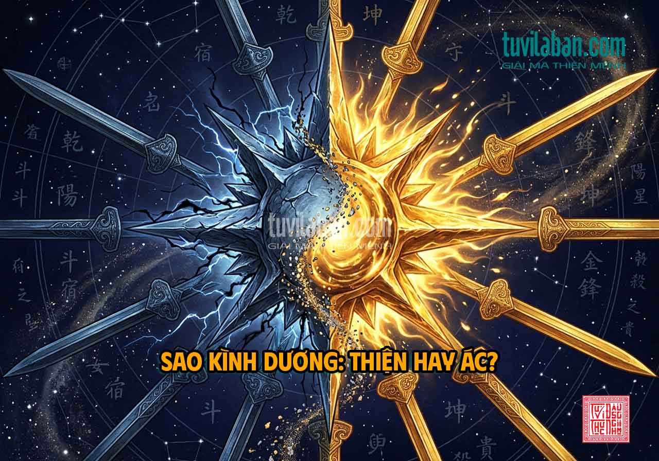 Sao KÌNH DƯƠNG Trong Tử Vi Đẩu Số: Bản Chất Dị Thiện Dị Ác
