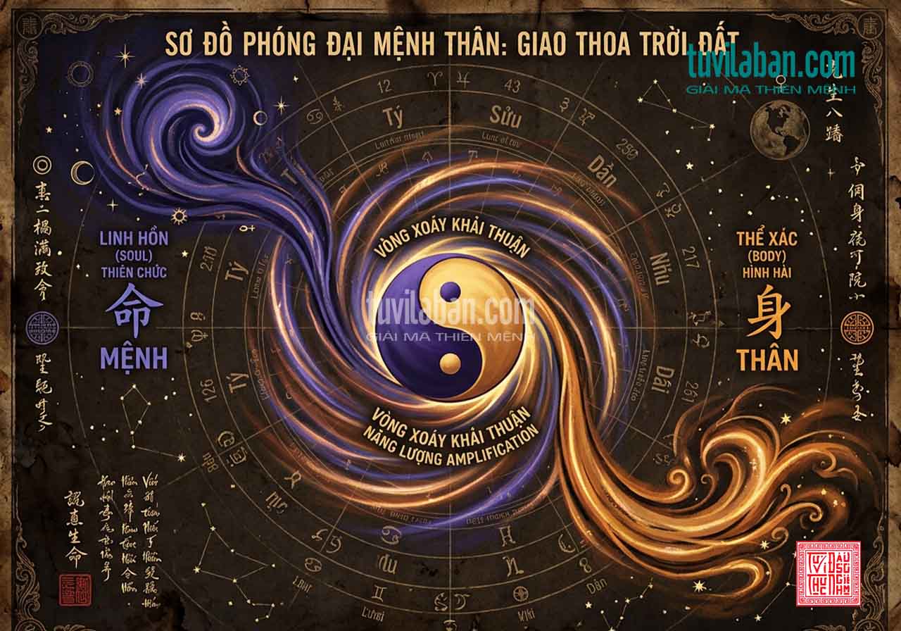 Hình ảnh minh họa: Thân Mệnh Đồng Cung — Cơ Chế Khuếch Đại Hai Chiều Không Có Bù Trừ