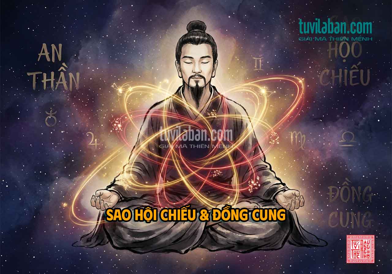 Hình ảnh minh họa: SAO HỘI CHIẾU & ĐỒNG CUNG VỚI AN THÂN VÔ CHÍNH DIỆU: NGUYÊN LÝ VÀ BIỂU