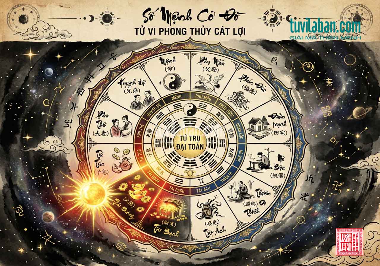 VỊ TRÍ THÁI DƯƠNG TẠI 12 CUNG TRÊN ĐỊA BÀN [Intent: Know]