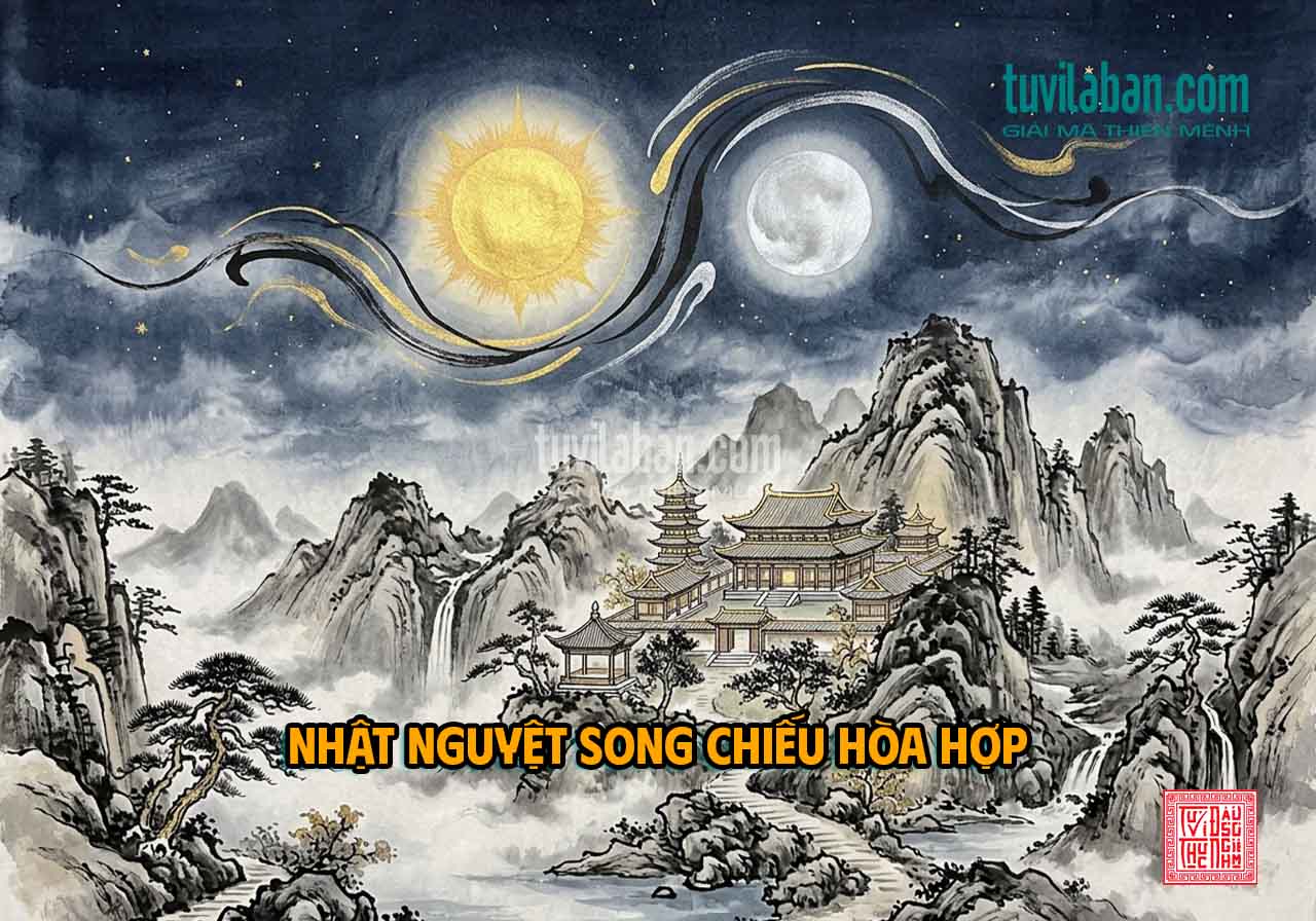 Cách cục nổi bật Thái Dương và Thái Âm đồng cung tại Phu Thê