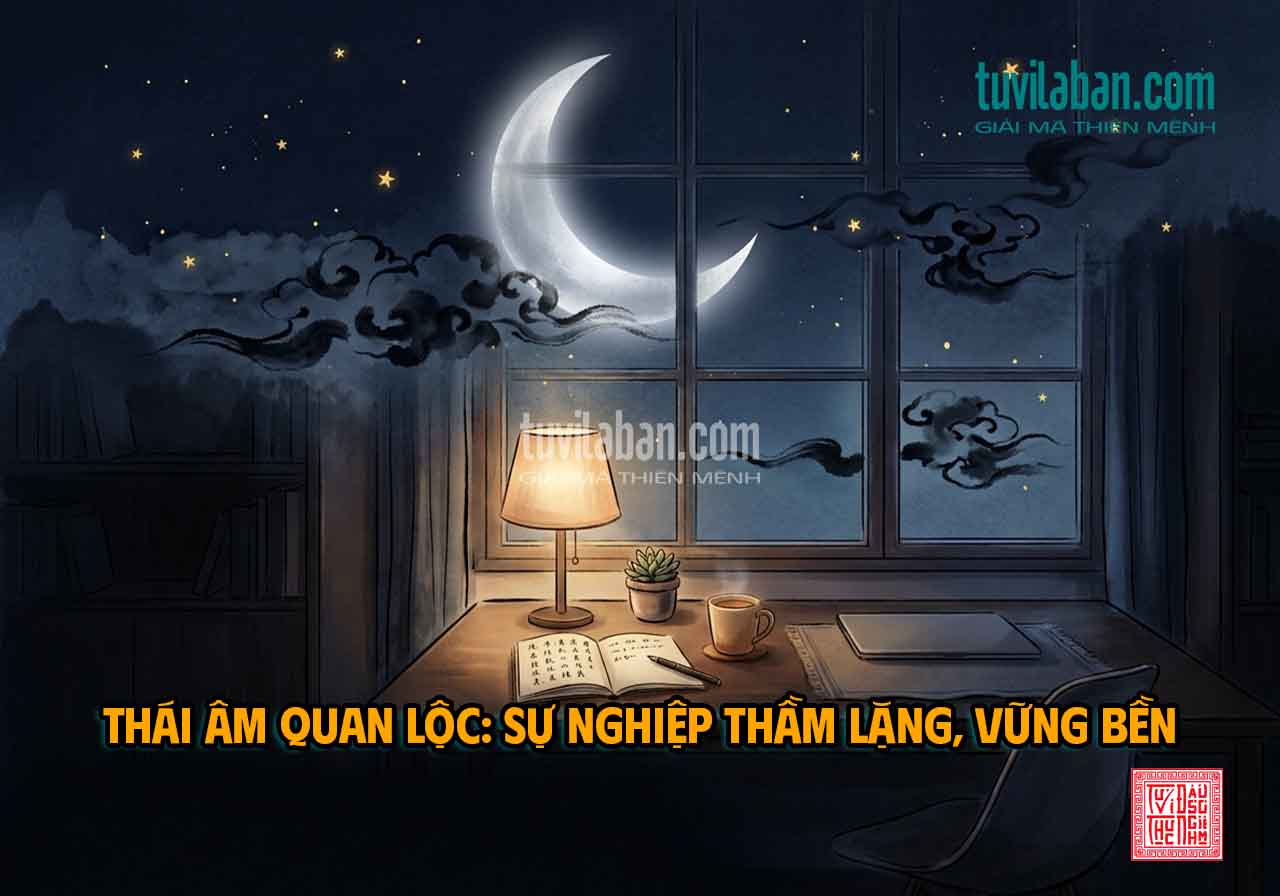 THÁI ÂM Tọa Cung Quan Lộc: Con Đường Sự Nghiệp Thầm Lặng Mà