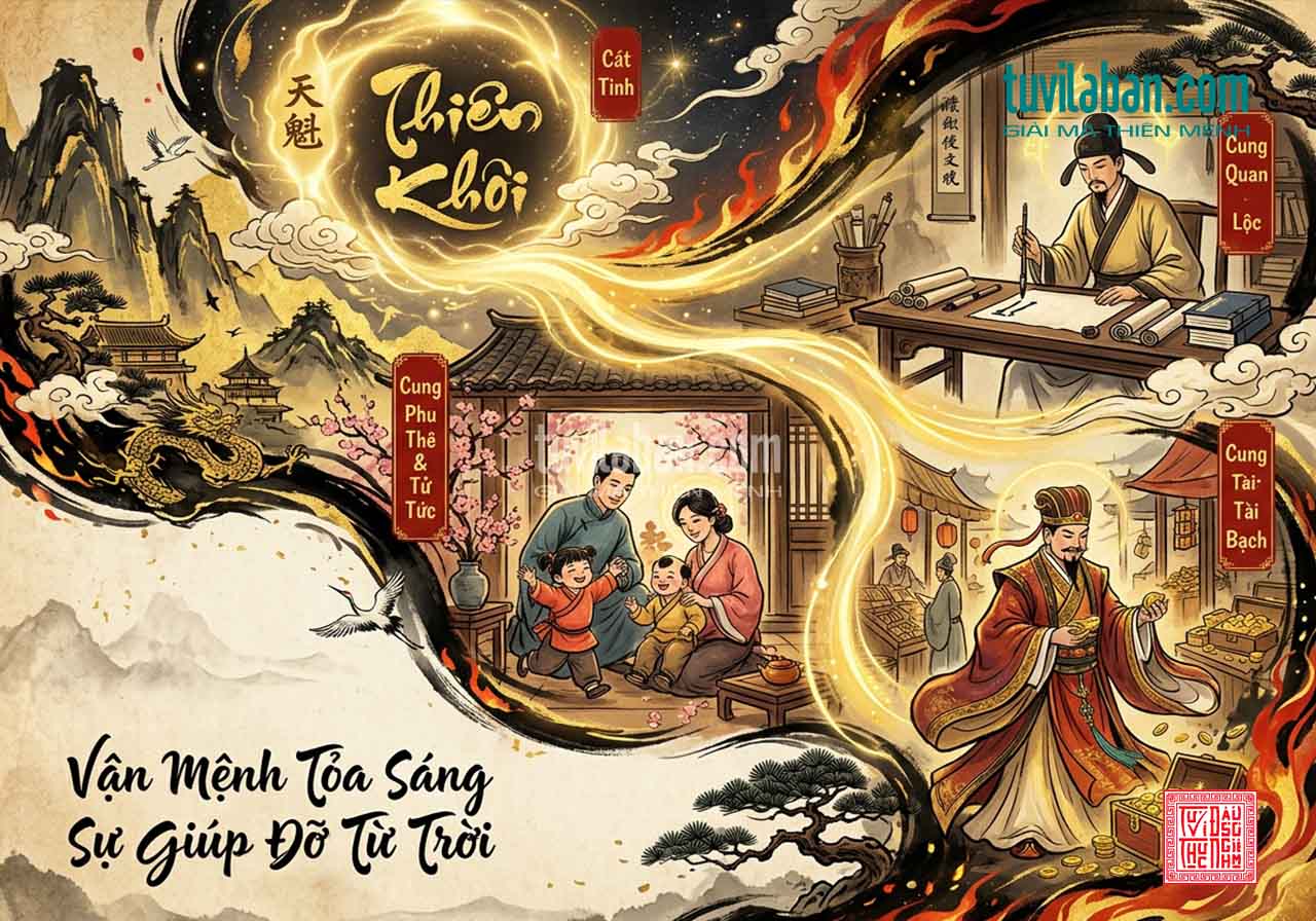 THIÊN KHÔI Ở Các Cung — Biểu Hiện Thực Tế & Điều Kiện Kích Hoạt