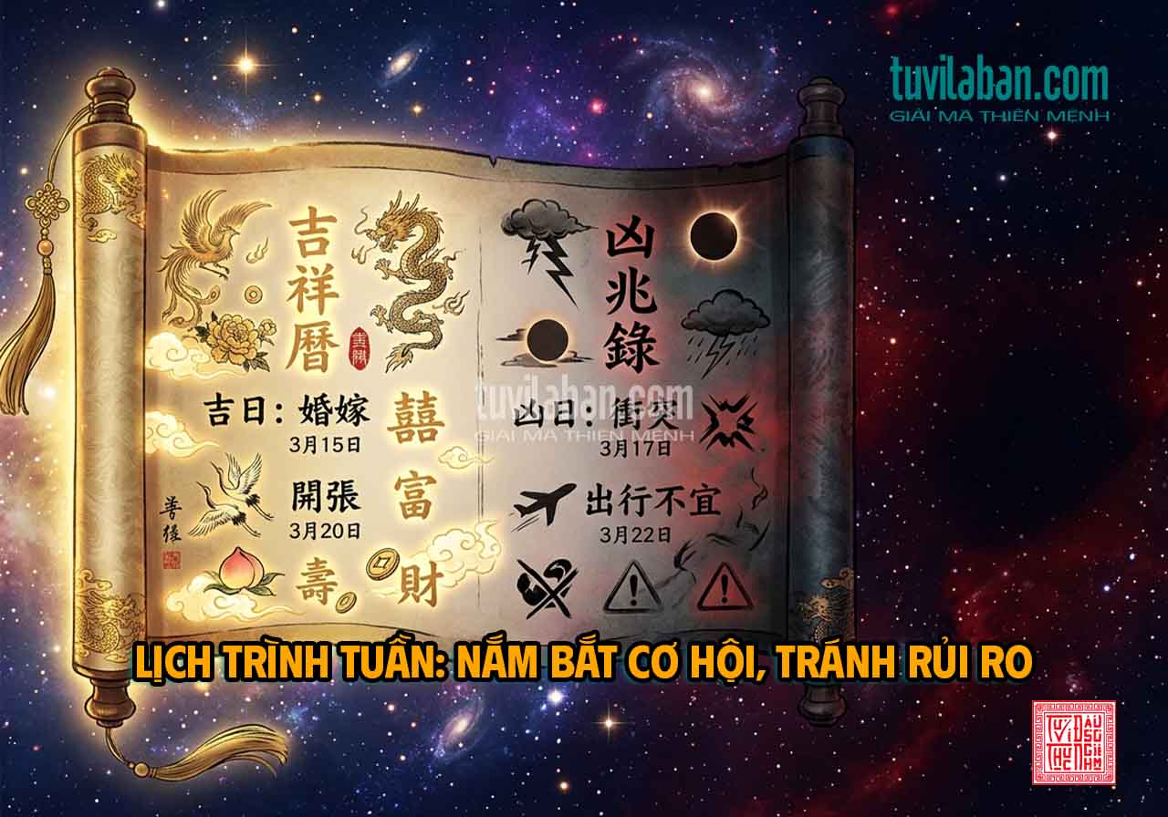 LỊCH TRÌNH MAY MẮN & CẢNH BÁO THEO TUẦN THÁNG 10 ÂM LỊCH